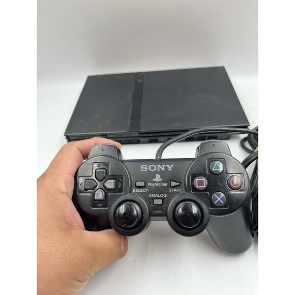 Sony PlayStation 2 Slim PS2 Console Complete w Original DualShock 2 Controller - Picture 4 of 12